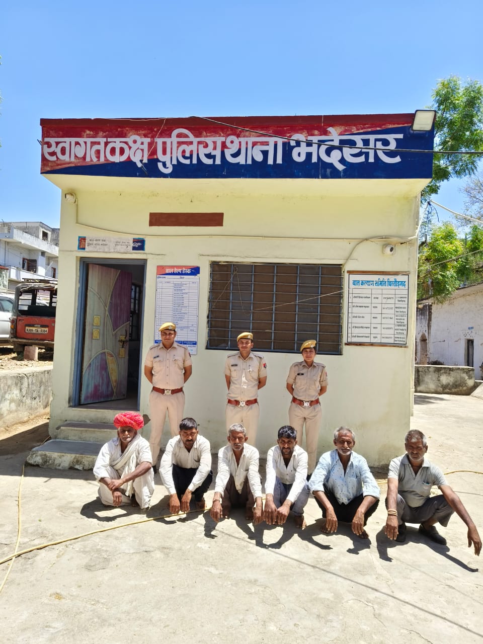 चित्तौड़गढ़ - प्लॉट के विवाद को लेकर जानलेवा हमला करने के मामले में 6 आरोपी गिरफतार