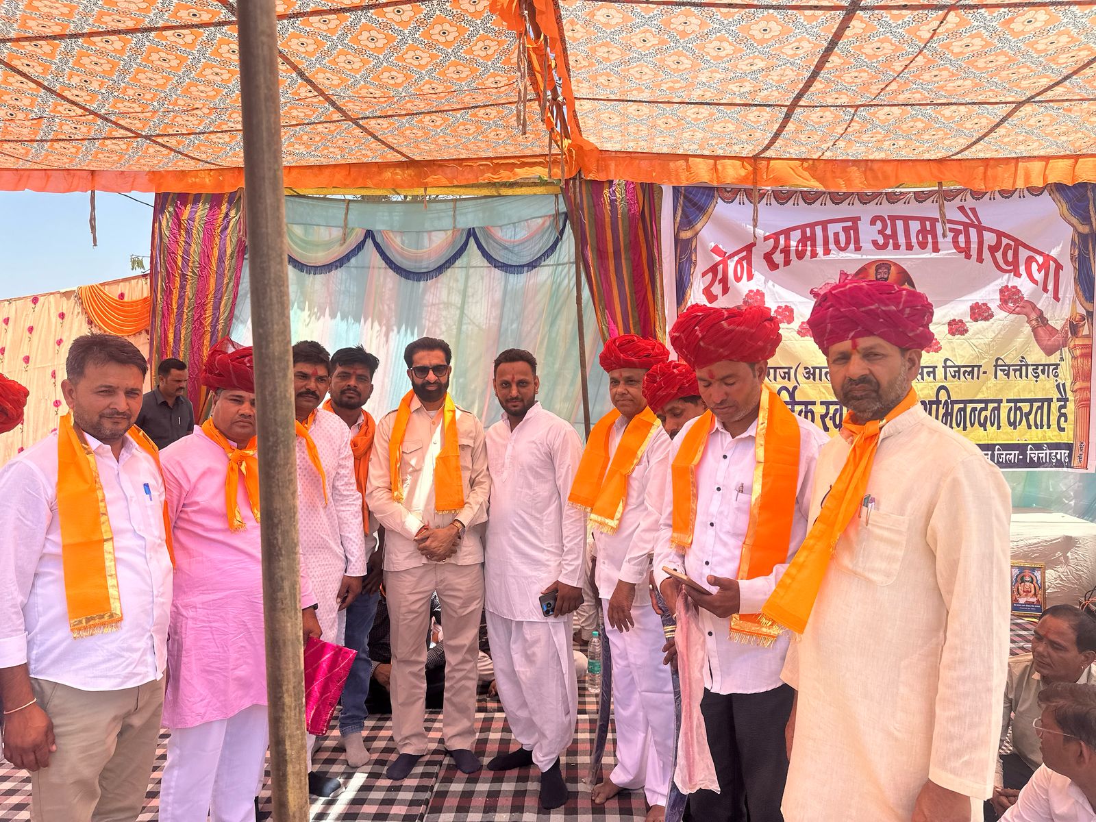 चित्तौड़गढ़ / कपासन - सेनजी महाराज की जयंती पर शनि महाराज आली में विविध धार्मिक अनुष्ठान के साथ निकली शोभायात्रा  