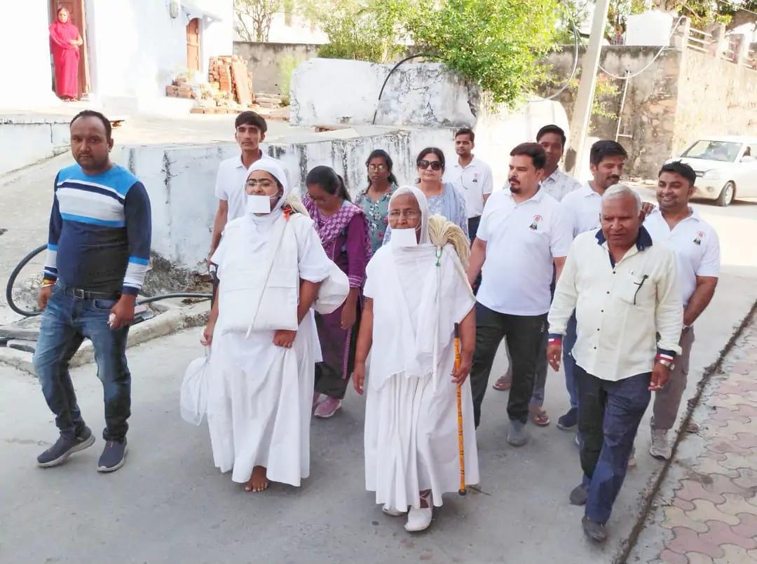 चित्तौड़गढ़ / कपासन - जैन साध्वी का नगर मे हुआ मंगल प्रवेश, एक सप्ताह का होगा प्रवास
