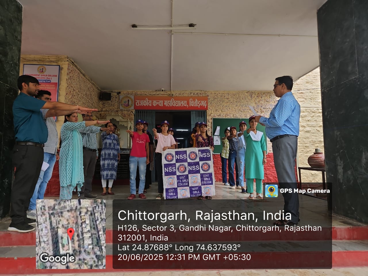 चित्तौड़गढ़ - कन्या महाविद्यालय में वंदे गंगा जल संरक्षण अभियान के तहत दिलाई शपथ