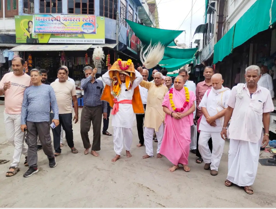 चित्तौड़गढ़ / कपासन - रामस्नेही संप्रदाय के संत कीमत राम का चातुर्मास हेतु प्रवेश,चार माह तक होंगे प्रवचन