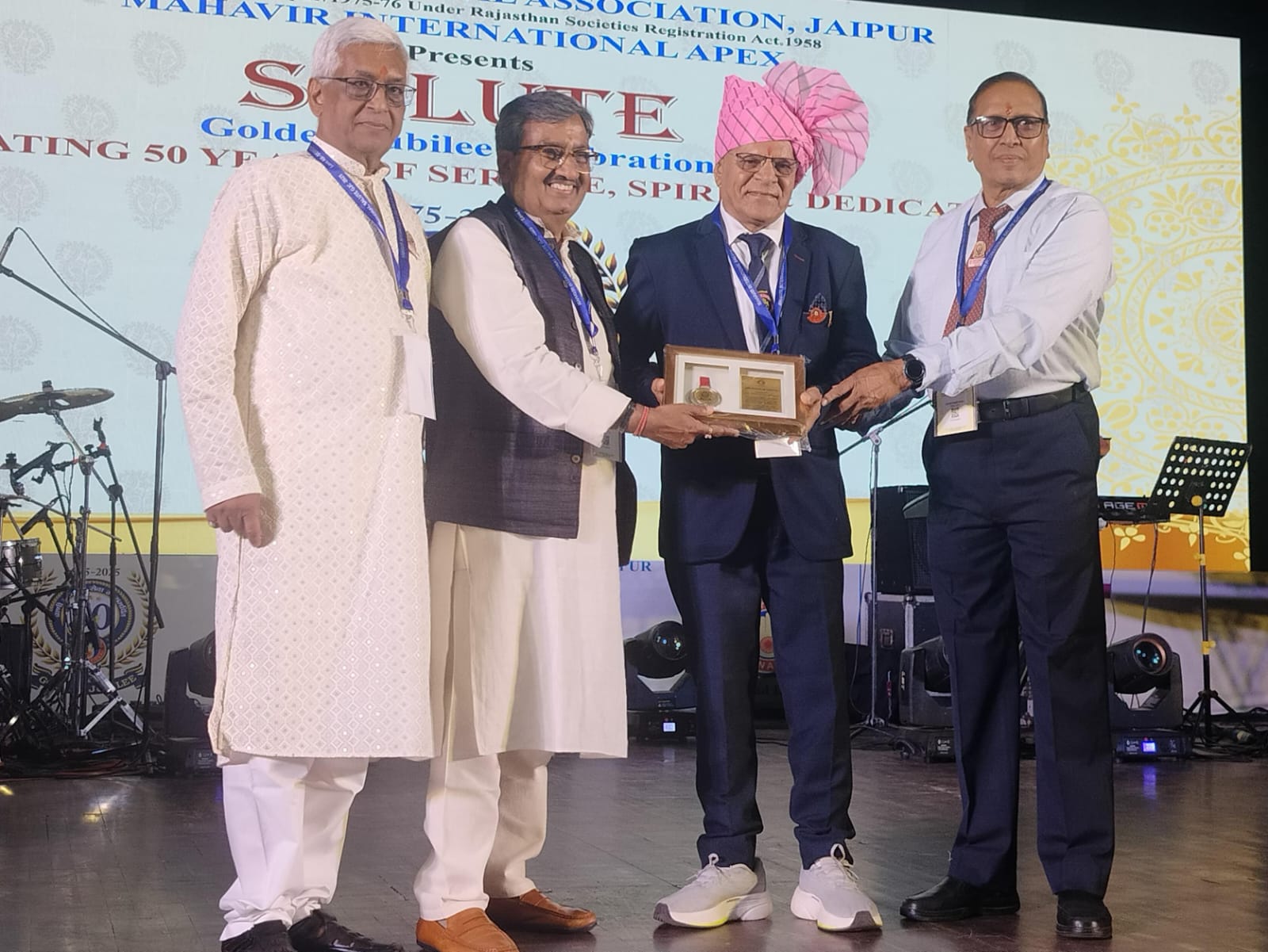 प्रतापगढ़ / छोटीसादड़ी - महावीर इंटरनेशनल के गोल्डन जुबली समारोह में बंडी को मिला लाइव टाइम अचीवमेंट अवॉर्ड