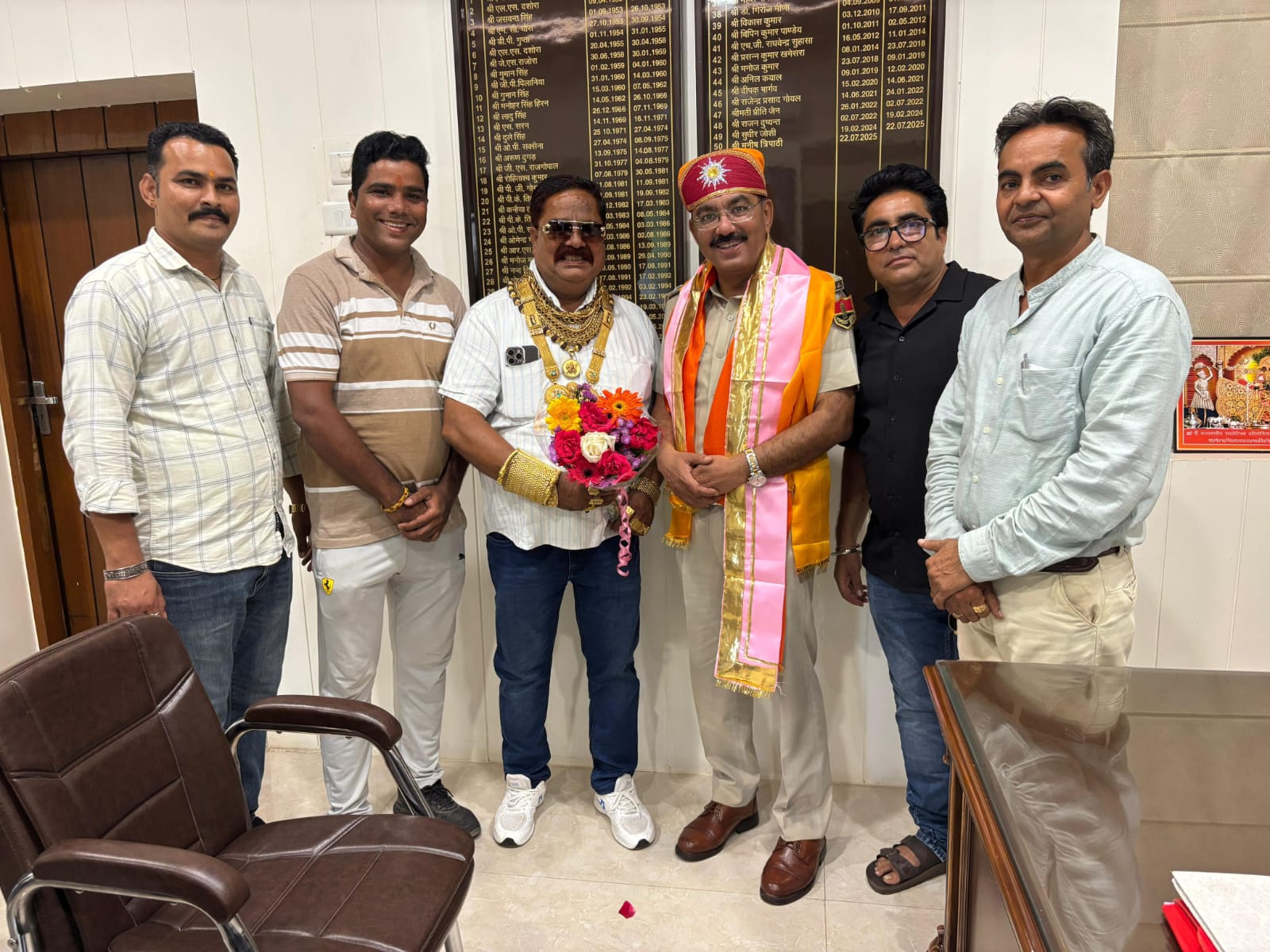 चित्तौड़गढ़ - अभा खटीक समाज ने किया नये जिला पुलिस कप्तान त्रिपाठी का किया स्वागत