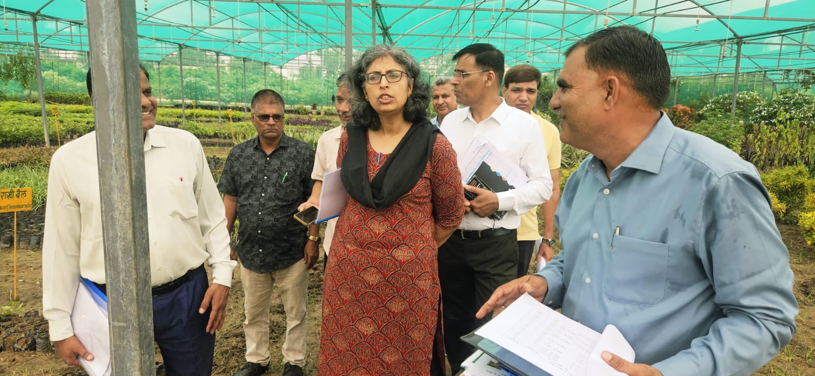  चित्तौड़गढ़ - कृषि एवं उद्यानिकी आयुक्त ने किया सीताफल उत्कृष्टता केन्द्र पर संचालित गतिविधियों का निरीक्षण