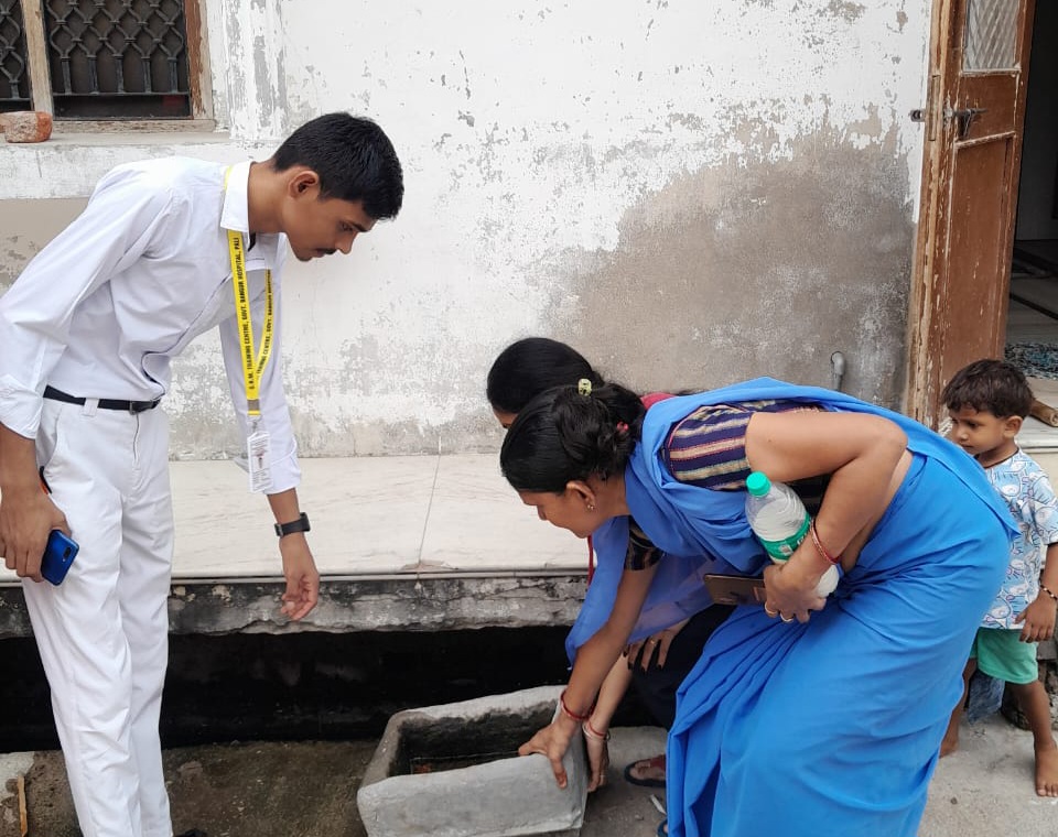पाली / मौसमी बीमारियों पर प्रहार,1800 से अधिक ऑयल बॉल्स से मच्छर लार्वा नष्ट