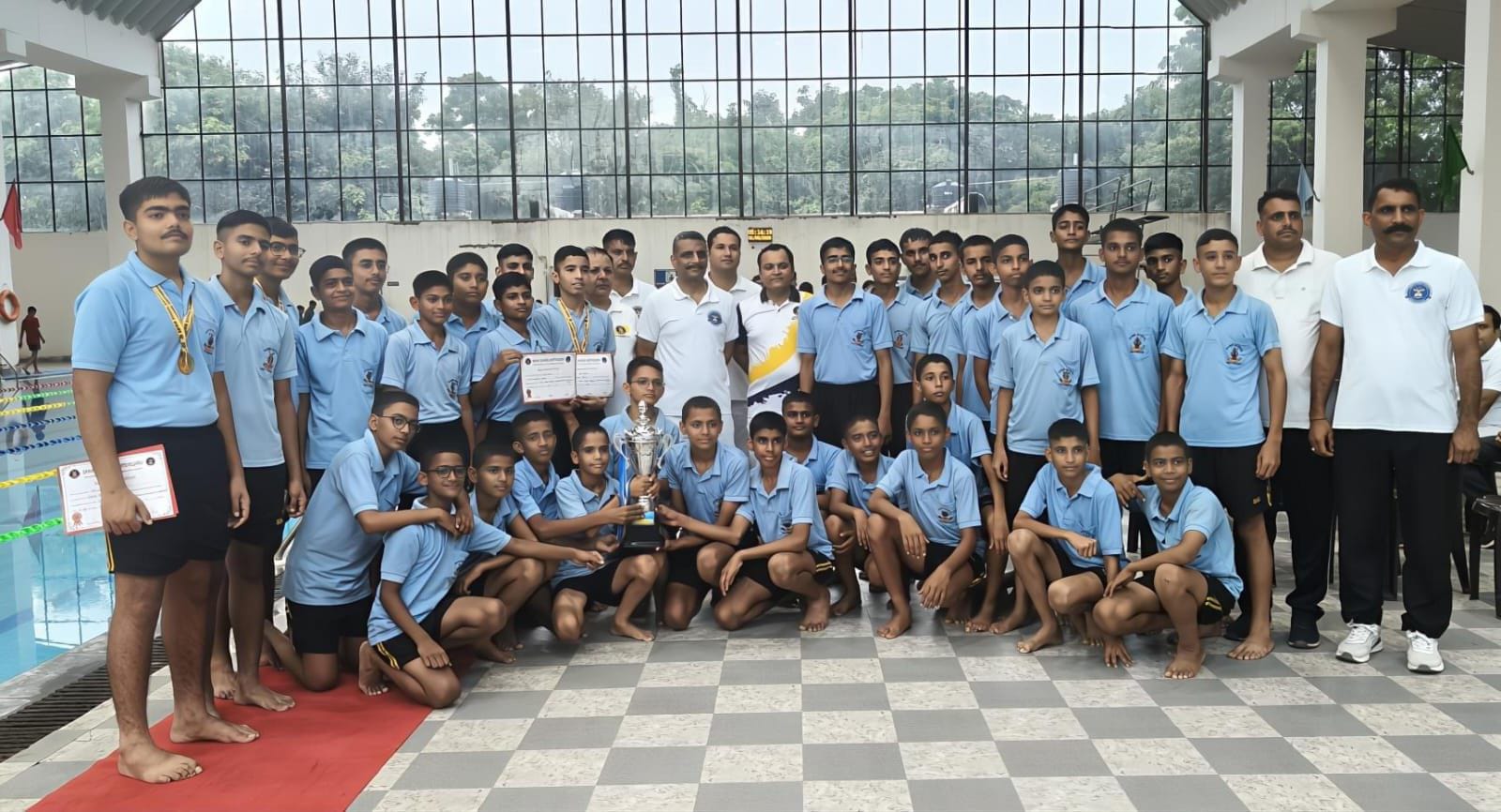  चित्तौड़गढ़ - सैनिक स्कूल चित्तौड़गढ़ में अन्तर सदनीय एक्वेटिक चैंपियनशिप का हुआ आयोजन