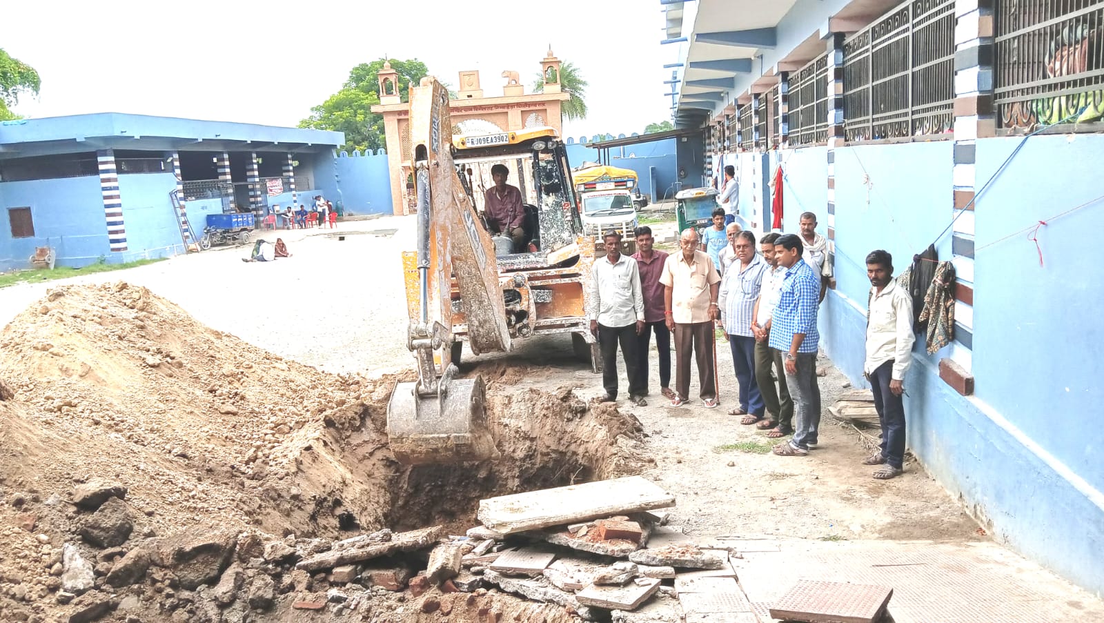  चित्तौड़गढ़ / बिनोता - बिनोता खाकल देव मंदिर धर्मशाला में डोम निर्माण कार्य शुरू