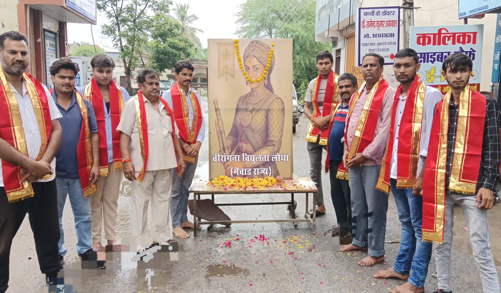 चित्तौड़गढ़ - पौधारोपण कर विरांगना विधुलता लोधा को दी श्रद्धांजलि अर्पित