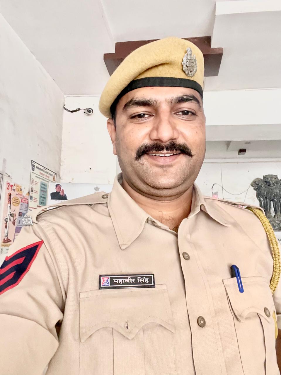 चित्तौड़गढ़ - हैड कांस्टेबल महावीर सिंह राठौड़ को गैलेंट्री प्रमोशन