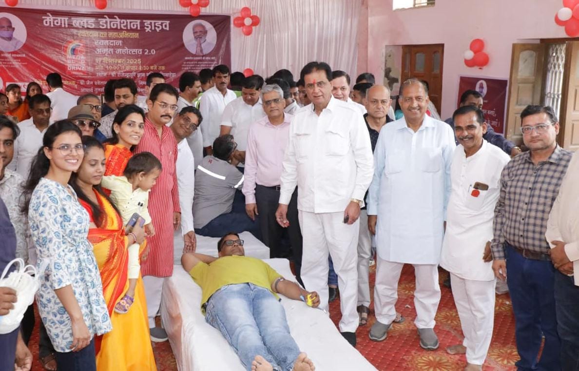 चित्तौड़गढ़ / निम्बाहेड़ा - निम्बाहेड़ा में हुआ 101 यूनिट रक्तदान, रक्तवीरों में दिखा उत्साह