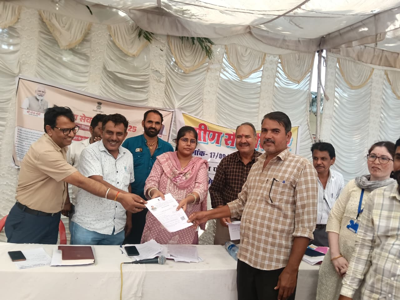 चित्तौड़गढ़ - कंनथारिया ग्राम पंचायत मुख्यालय पर ग्रामीण सेवा शिविर का आयोजन