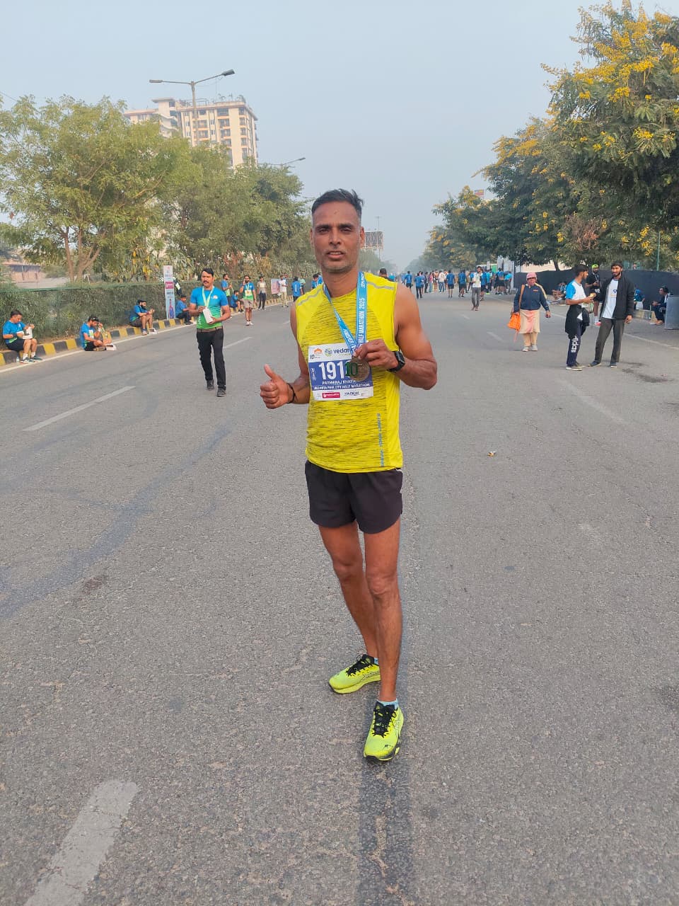 चित्तौड़गढ़ - पृथ्वीराज खटीक अपनी 47वीं मैराथन दौड़े