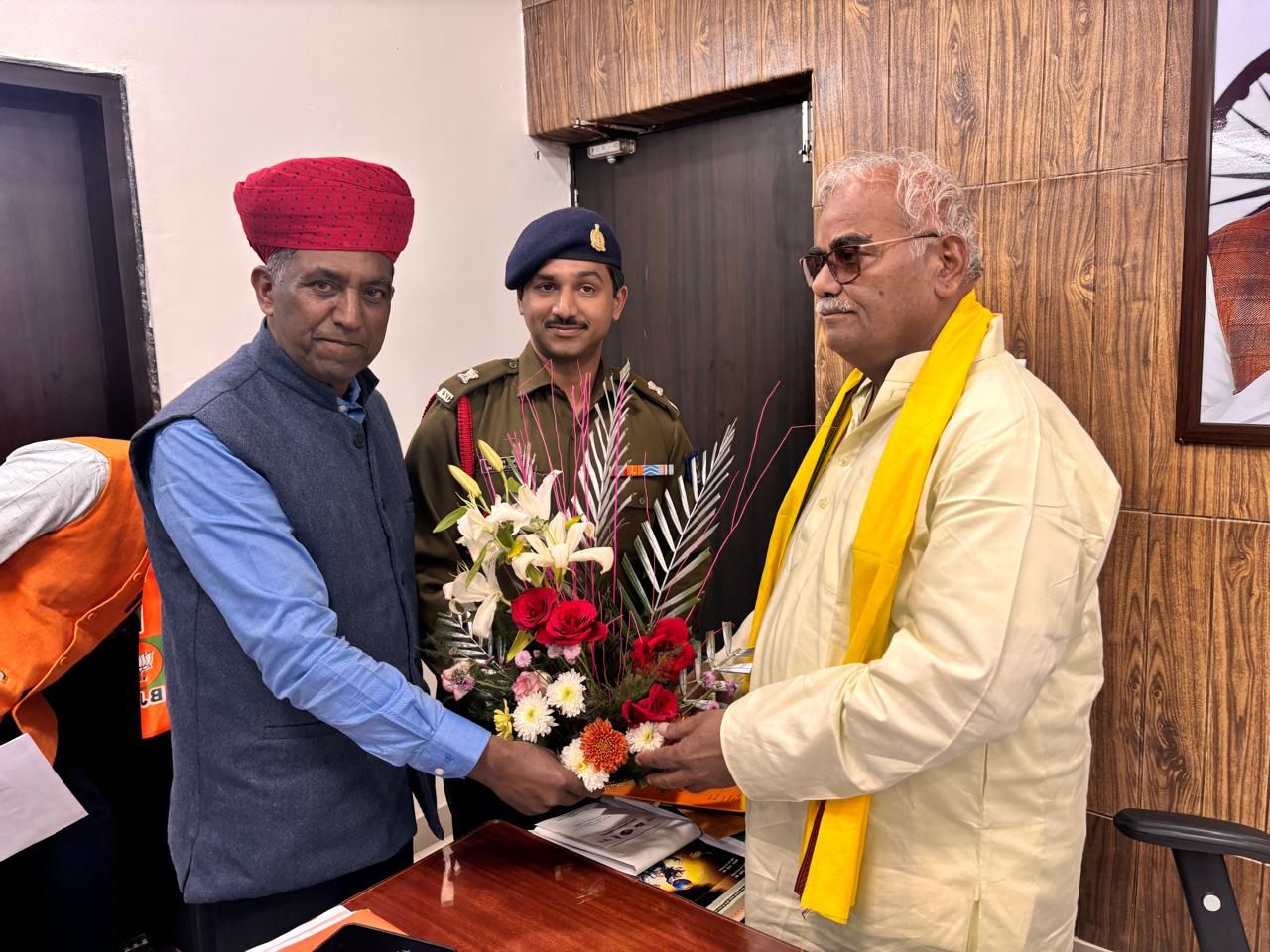 चित्तौड़गढ़ - विजय दिवस कार्यक्रम के लिए शिक्षा मंत्री मदन दिलावर से शिष्टाचार भेंट