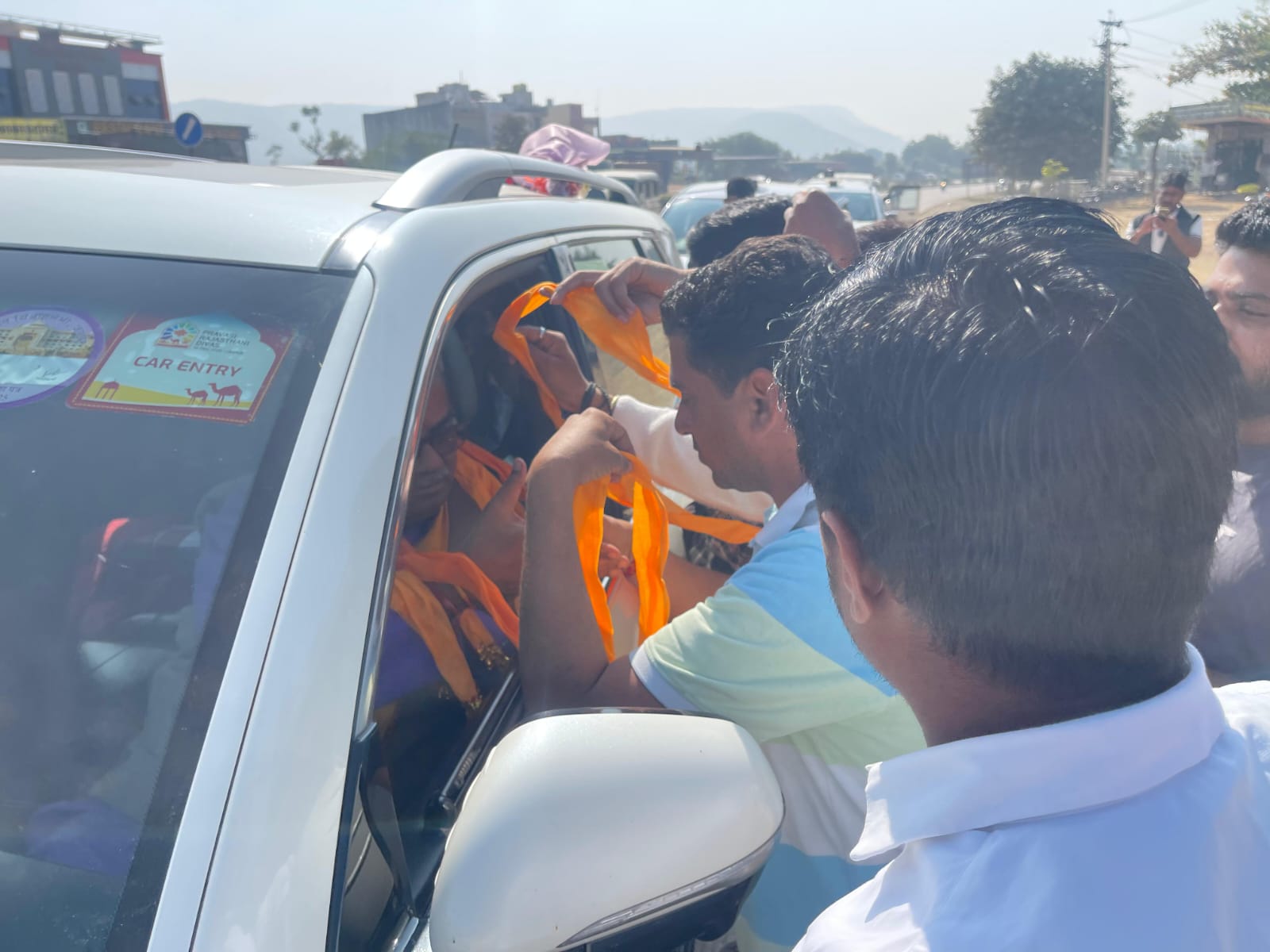 चित्तौड़गढ़ / बस्सी - खटीक समाज के युवाओं ने शिक्षा मंत्री मदन दिलावर का किया स्वागत