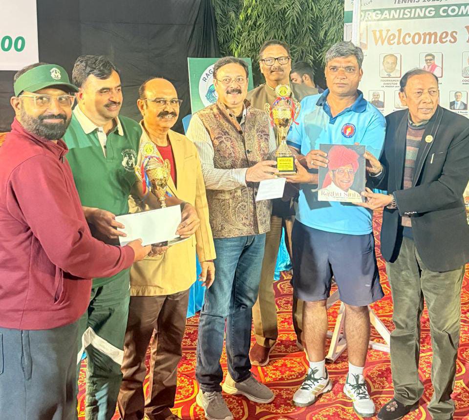 चित्तौड़गढ़ - डॉ अरुण चौधरी ने जीता टेनिस आईटीएफ मास्टर्स 400 का युगल खिताब