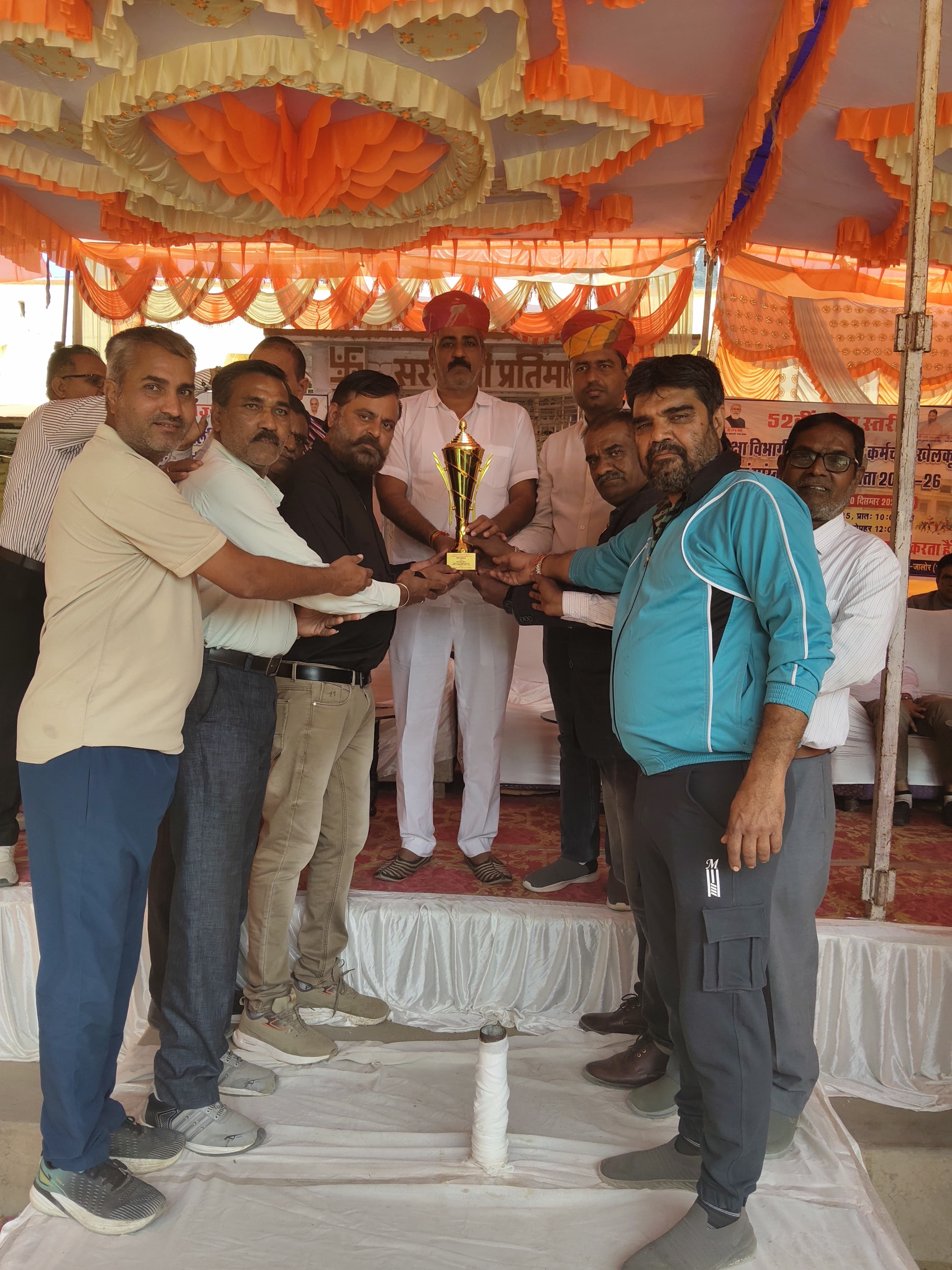 चित्तौड़गढ़ - उदयपुर संभाग की टीम ने पांच खेलों में प्राप्त किए पदक