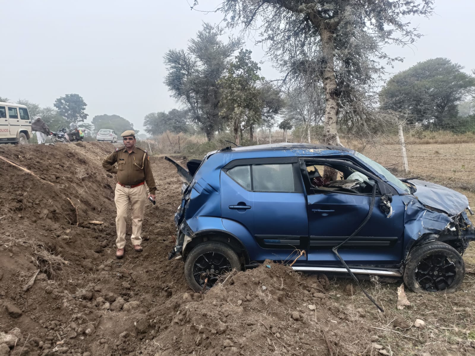चित्तौड़गढ़ / राशमी - अनियंत्रित कार पलटी, युवक की मौत