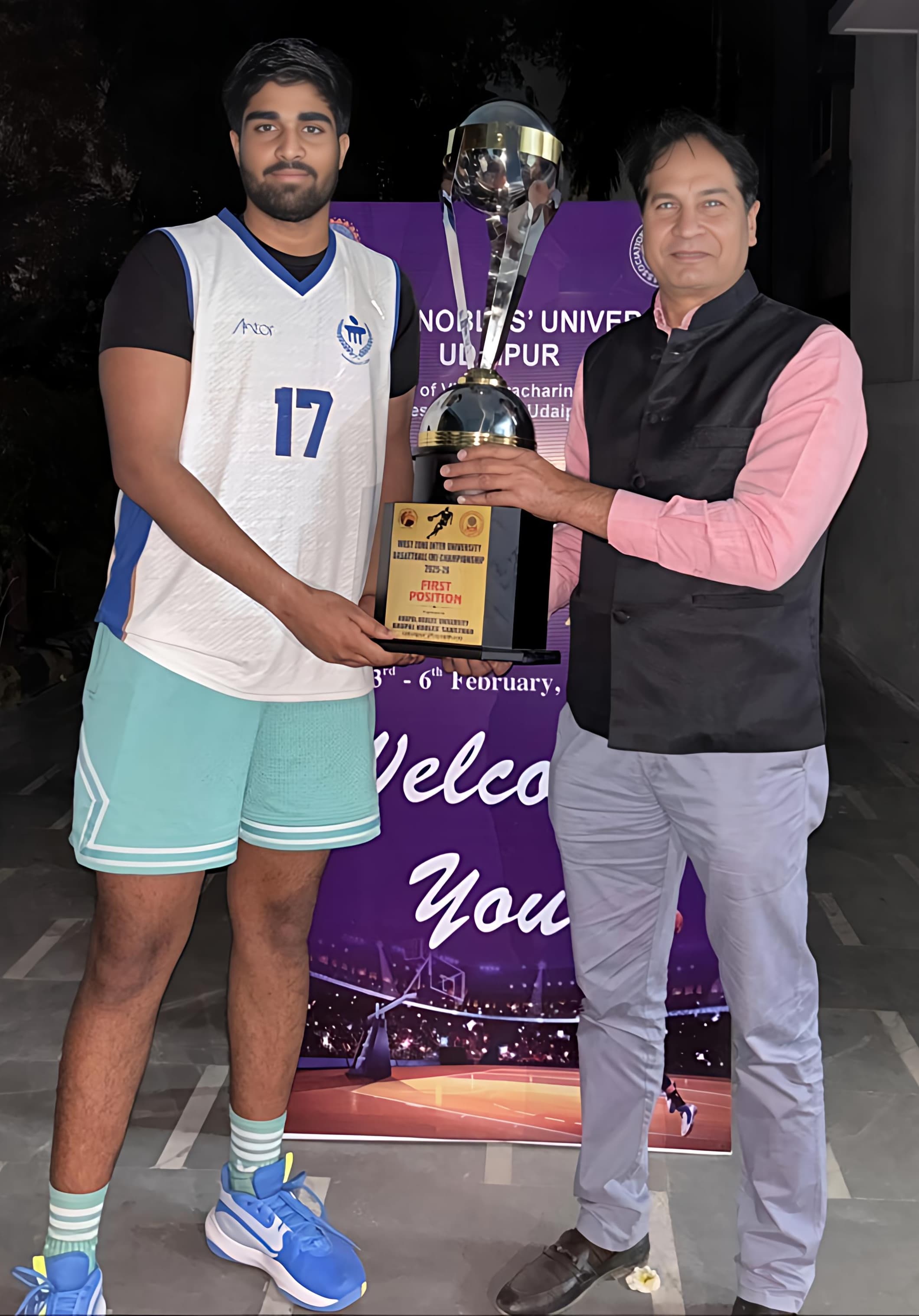 चित्तौड़गढ़ - चित्तौड़गढ़ के गुलनवाज खान ने रचा इतिहास, वेस्ट ज़ोन बास्केटबॉल चैंपियनशिप में जीता गोल्ड मेडल