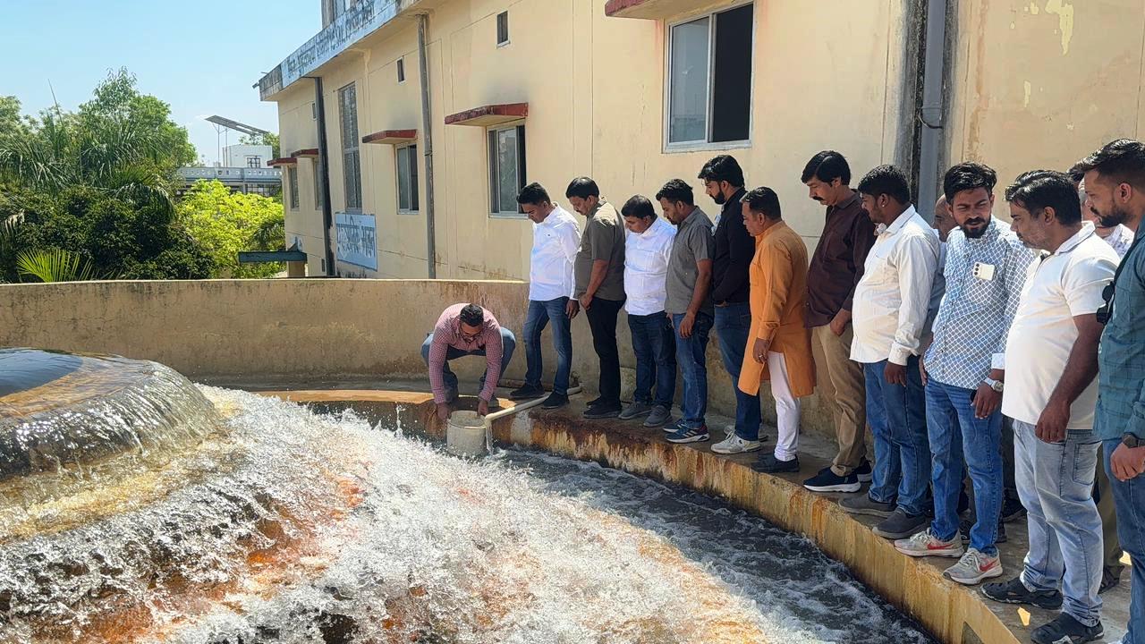 चित्तौड़गढ़ - चित्तौड़गढ़ में गंदे पानी पर विधायक आक्या ने किया वाटर ट्रीटमेंट प्लांट का निरीक्षण